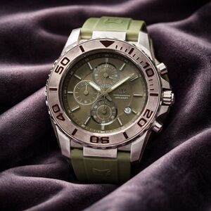 Invicta Technomarine Green and Silver Watch